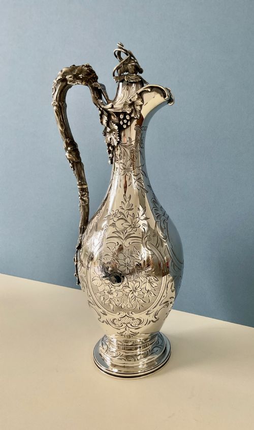 ANTIQUE VICTORIAN SILVER CLARET JUG REILY STORER - ADDITIONAL PHOTO 6