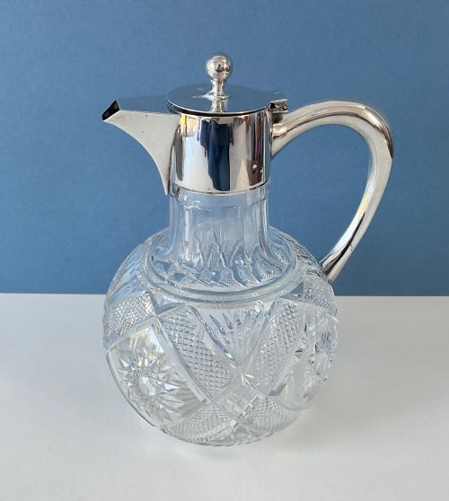 ANTIQUE SILVER MOUNTED CLARET JUG - ADDITIONAL PHOTO 2