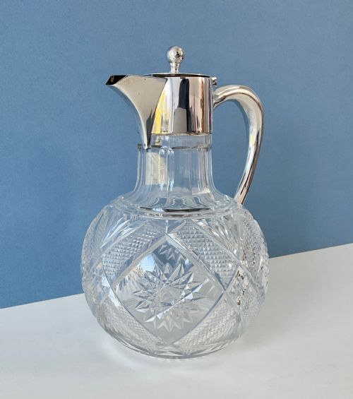 ANTIQUE SILVER MOUNTED CLARET JUG - ADDITIONAL PHOTO 3