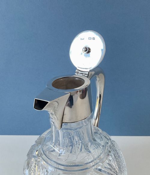 ANTIQUE SILVER MOUNTED CLARET JUG - ADDITIONAL PHOTO 4