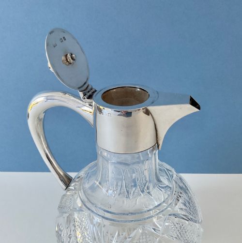 ANTIQUE SILVER MOUNTED CLARET JUG - ADDITIONAL PHOTO 5
