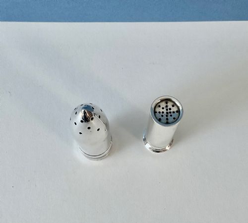 ANTIQUE SOLID SILVER BULLET AND CARTRIDGE PEPPERS - ADDITIONAL PHOTO 2