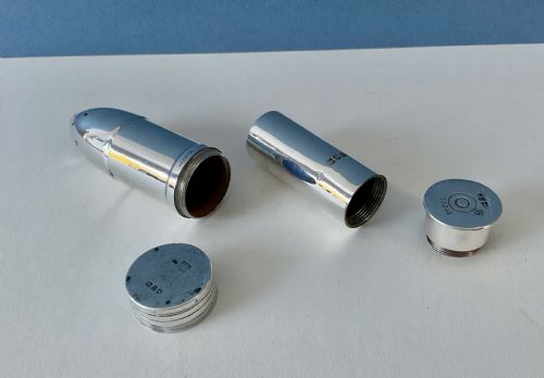 ANTIQUE SOLID SILVER BULLET AND CARTRIDGE PEPPERS - ADDITIONAL PHOTO 3