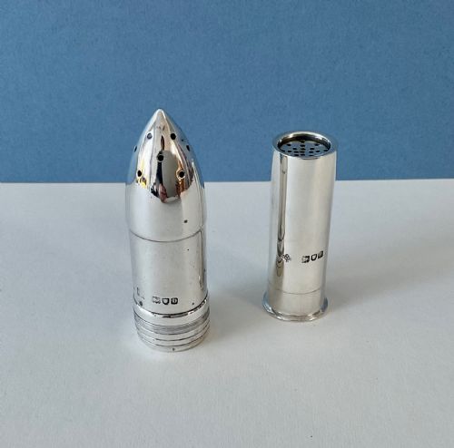 ANTIQUE SOLID SILVER BULLET AND CARTRIDGE PEPPERS - ADDITIONAL PHOTO 4