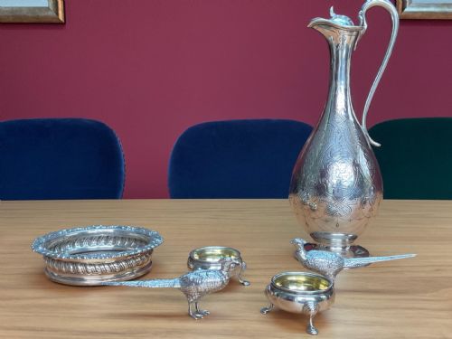 PAIR OF SOLID SILVER PHEASANT PEPPERS - ADDITIONAL PHOTO 9