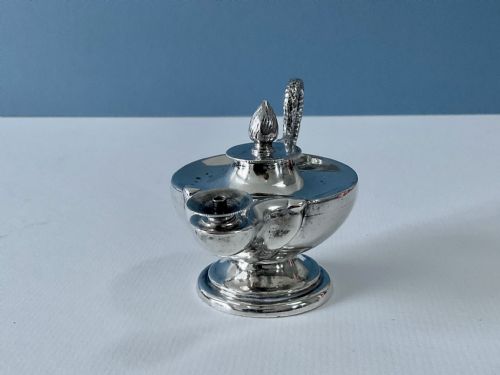 ANTIQUE SILVER TABLE LIGHTER ALADDIN'S LAMP - ADDITIONAL PHOTO 5