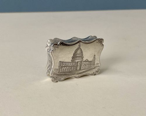 ANTIQUE SILVER CASTLE TOP VINAIGRETTE - ADDITIONAL PHOTO 1