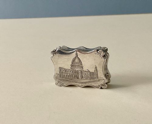 ANTIQUE SILVER CASTLE TOP VINAIGRETTE - ADDITIONAL PHOTO 3