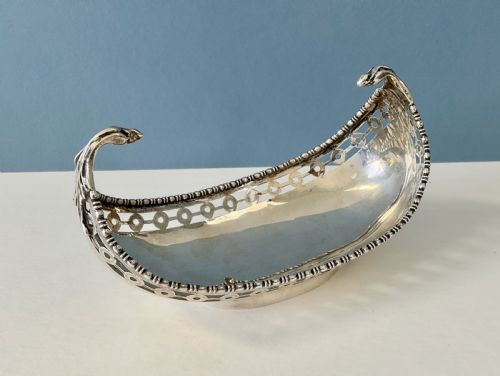 ANTIQUE NOVELTY SOLID SILVER SWEET DISH - ADDITIONAL PHOTO 2