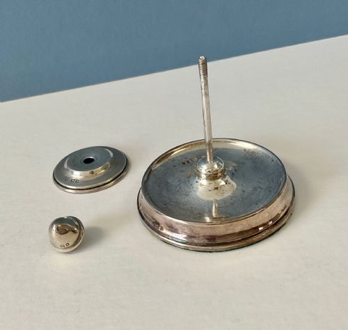 ANTIQUE SILVER COTTON REEL HOLDER - ADDITIONAL PHOTO 3
