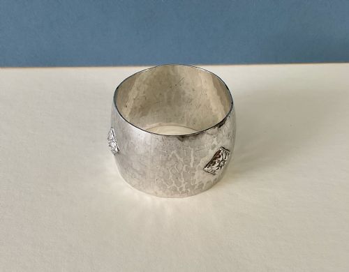 ANTIQUE SILVER AE JONES NAPKIN RING - ADDITIONAL PHOTO 1