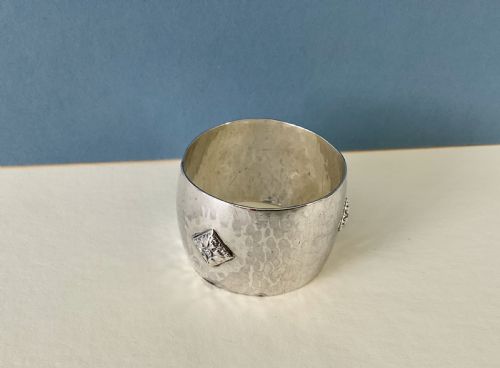 ANTIQUE SILVER AE JONES NAPKIN RING - ADDITIONAL PHOTO 3