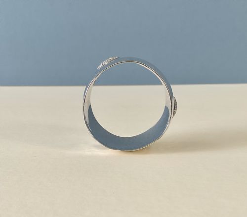 ANTIQUE SILVER AE JONES NAPKIN RING - ADDITIONAL PHOTO 5