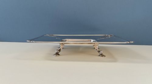 ANTIQUE SOLID SILVER ART DECO CAKE STAND - ADDITIONAL PHOTO 3