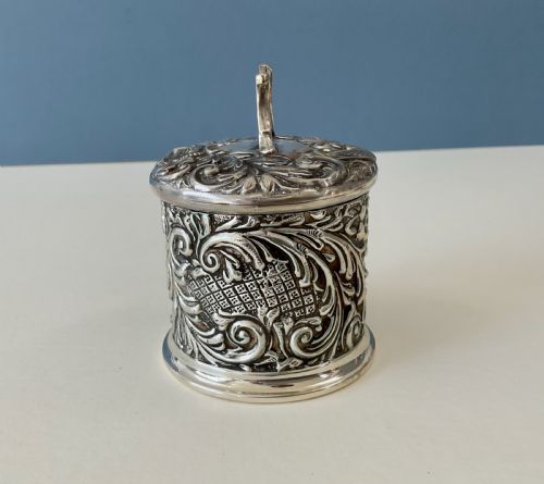 ANTIQUE EDWARDIAN SILVER STRING OR TWINE BOX - ADDITIONAL PHOTO 2