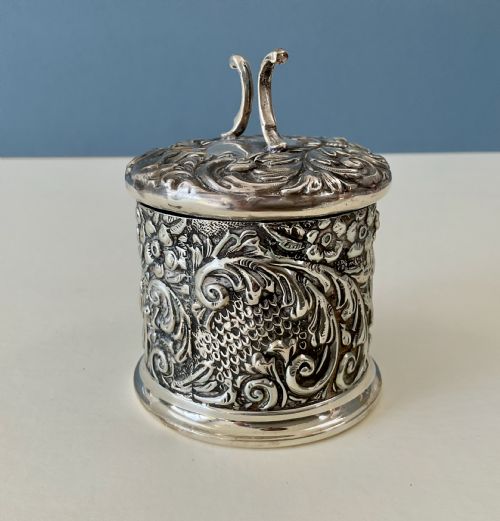 ANTIQUE EDWARDIAN SILVER STRING OR TWINE BOX - ADDITIONAL PHOTO 6