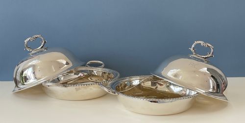 PAIR OF PAUL STORR GEORGIAN SILVER ENTREE DISHES 1792 - ADDITIONAL PHOTO 2