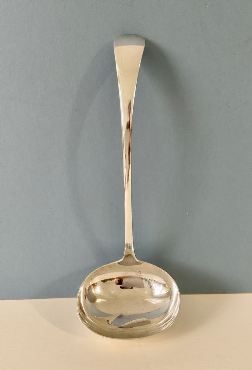 LARGE SILVER PLATED SOUP LADLE - ADDITIONAL PHOTO 4