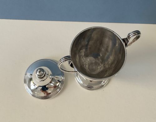 ANTIQUE SOLID SILVER UNENGRAVED TROPHY - ADDITIONAL PHOTO 4