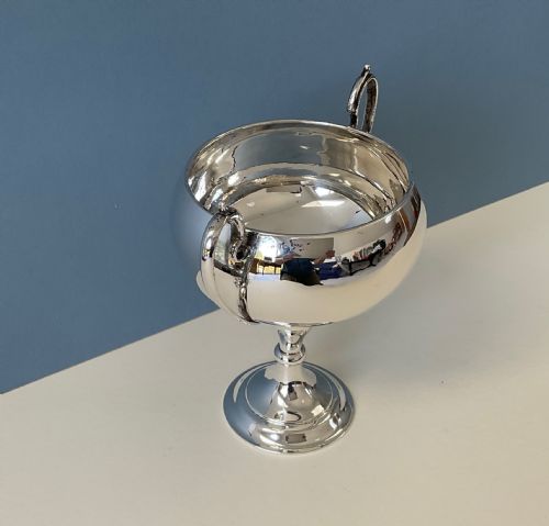 ANTIQUE SOLID SILVER UNENGRAVED TROPHY - ADDITIONAL PHOTO 1