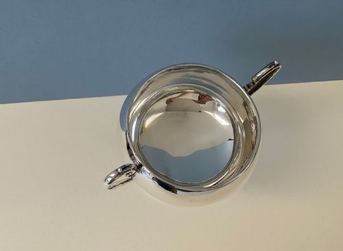 ANTIQUE SOLID SILVER UNENGRAVED TROPHY - ADDITIONAL PHOTO 4