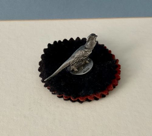 ANTIQUE SILVER PEN WIPE PHEASANT - ADDITIONAL PHOTO 5