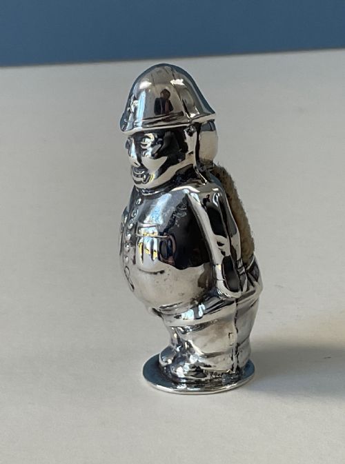 NOVELTY SILVER PIN CUSHION POLICEMAN - ADDITIONAL PHOTO 2