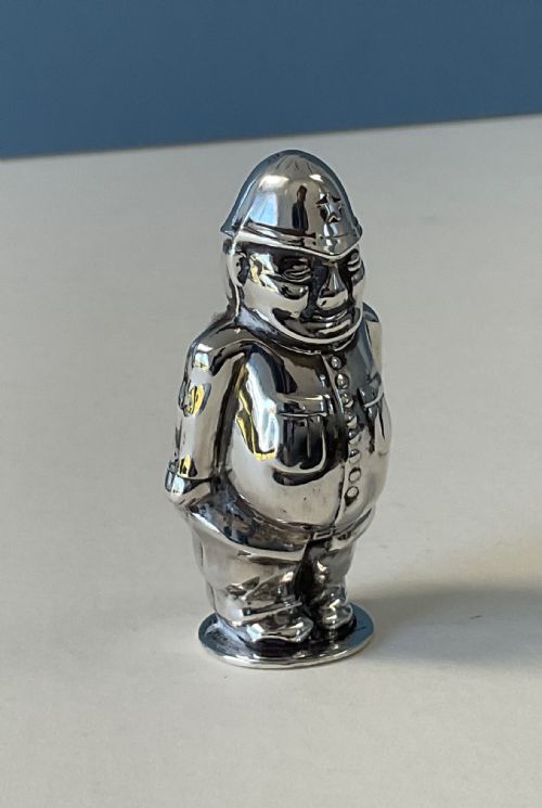 NOVELTY SILVER PIN CUSHION POLICEMAN - ADDITIONAL PHOTO 3