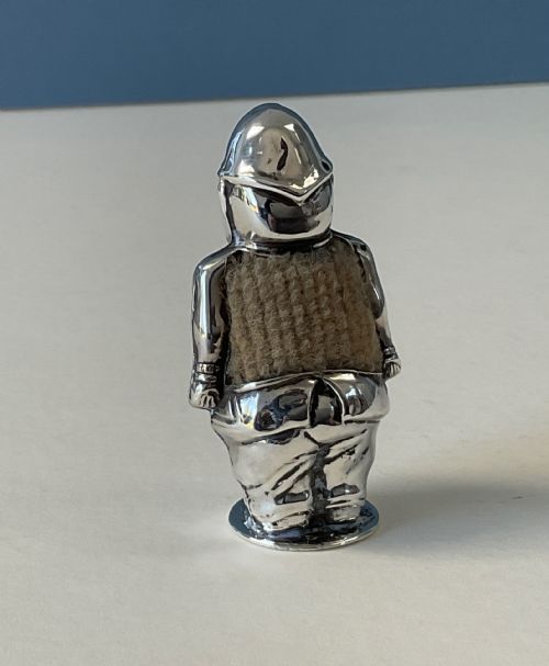 NOVELTY SILVER PIN CUSHION POLICEMAN - ADDITIONAL PHOTO 4