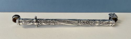ANTIQUE ORNATE SILVER SEALING WAX HOLDER - ADDITIONAL PHOTO 4