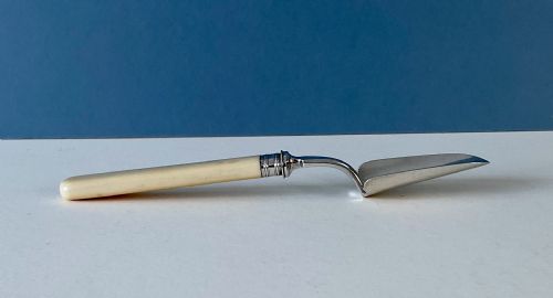 ANTIQUE SILVER TOPPED STILTON SCOOP - ADDITIONAL PHOTO 2