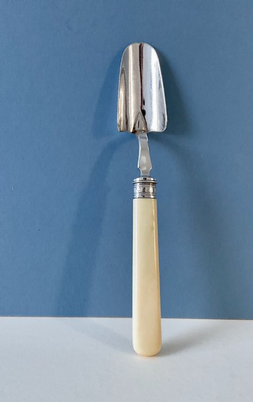 ANTIQUE SILVER TOPPED STILTON SCOOP - ADDITIONAL PHOTO 4
