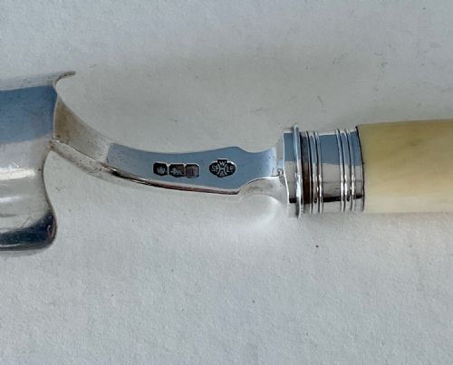 ANTIQUE SILVER TOPPED STILTON SCOOP - ADDITIONAL PHOTO 5
