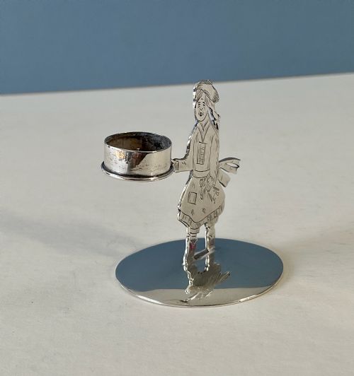 ANTIQUE EDWARDIAN SILVER CHAMBERSTICK - ADDITIONAL PHOTO 1