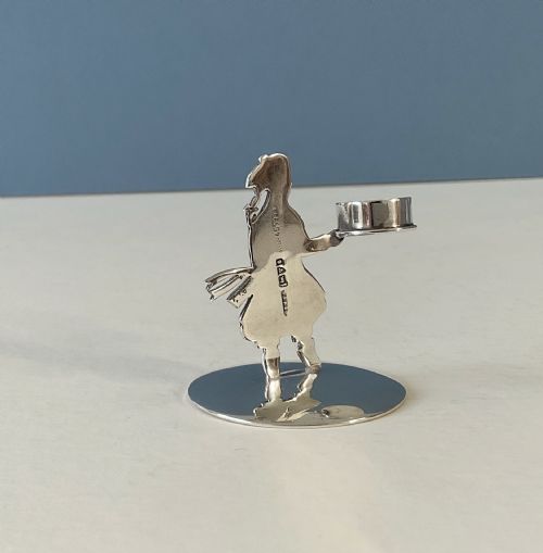 ANTIQUE EDWARDIAN SILVER CHAMBERSTICK - ADDITIONAL PHOTO 3