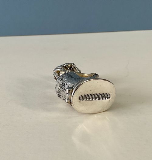ANTIQUE SILVER MEMENTO MORI SKELETON VESTA - ADDITIONAL PHOTO 2