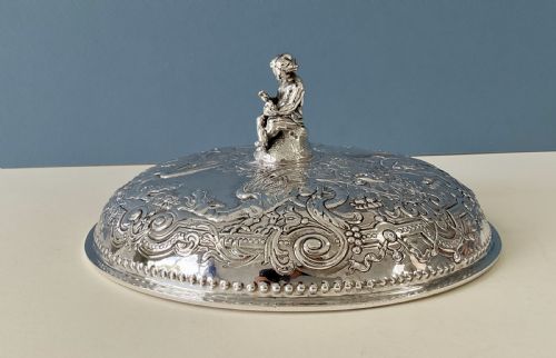 GEORGIAN SOLID SILVER ENTREE DISH - ADDITIONAL PHOTO 5