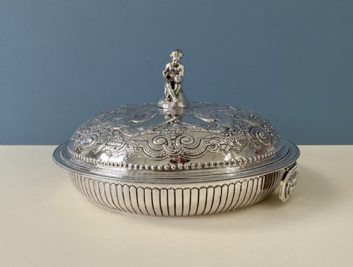 GEORGIAN SOLID SILVER ENTREE DISH - ADDITIONAL PHOTO 9