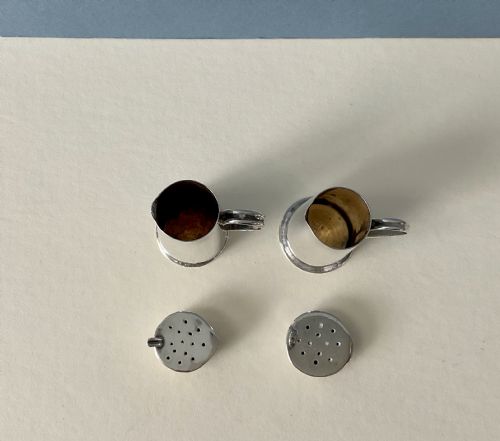 MATCHED PAIR OF ANTIQUE SILVER NOVELTY PEPPERS - ADDITIONAL PHOTO 3