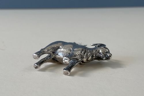 ANTIQUE SILVER NOVELTY PIN CUSHION MINI GOAT - ADDITIONAL PHOTO 4