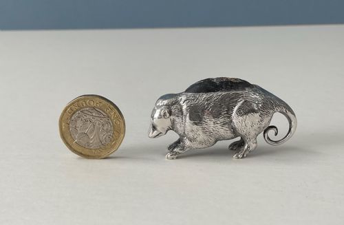 ANTIQUE SILVER PIN CUSHION POSSUM - ADDITIONAL PHOTO 1