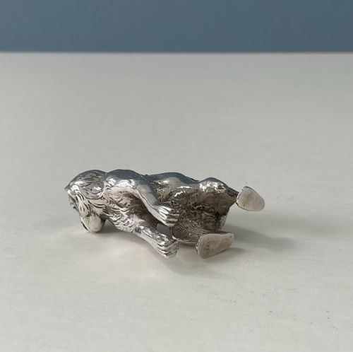 RARE ANTIQUE SILVER PIN CUSHION MONKEYAPE - ADDITIONAL PHOTO 4