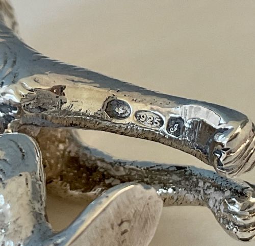 RARE ANTIQUE SILVER PIN CUSHION MONKEYAPE - ADDITIONAL PHOTO 1