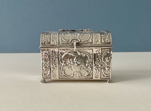 ANTIQUE SILVER MARRIAGE CASKET - ADDITIONAL PHOTO 1