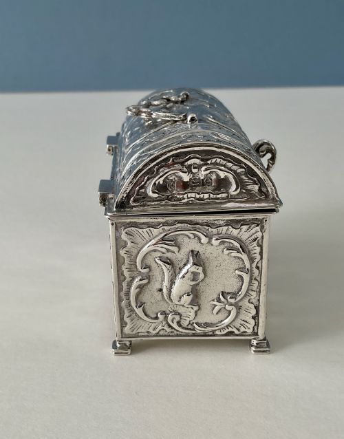ANTIQUE SILVER MARRIAGE CASKET - ADDITIONAL PHOTO 4