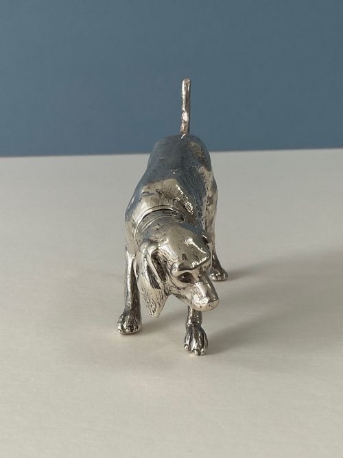 ANTIQUE SOLID SILVER NOVELTY PEPPER DOG - ADDITIONAL PHOTO 4