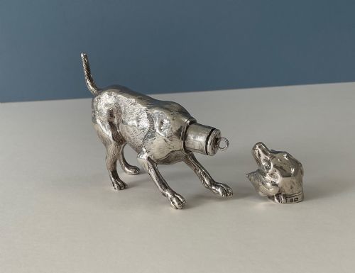 ANTIQUE SOLID SILVER NOVELTY PEPPER DOG - ADDITIONAL PHOTO 7