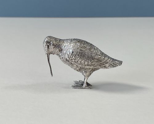 Antique Silver Novelty Pill Box - Snipe