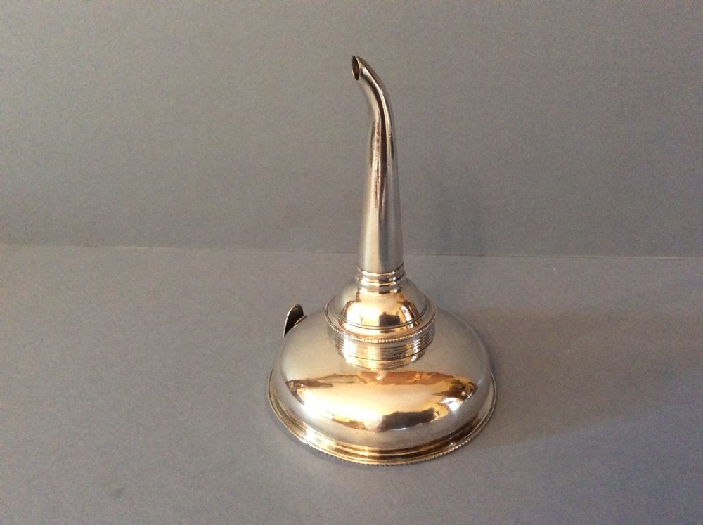 Antique Solid Silver George III 3-Part Wine Funnel