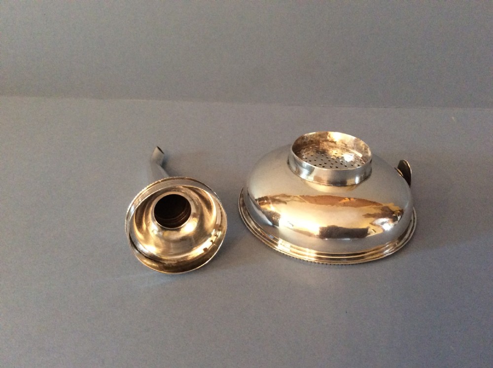 Antique Solid Silver George III 3-Part Wine Funnel View II